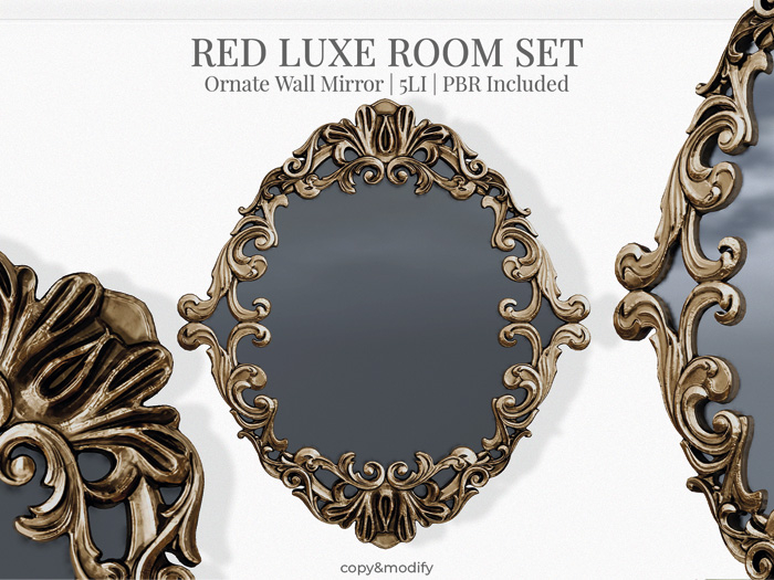 MINIMAL - Red Luxe Decor Set - OrnateWallMirror