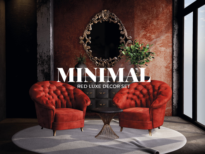 MINIMAL - Red Luxe Decor Set FATPACK