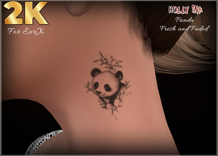 Holly Ink - Panda 2K BOM tattoo - EvoX ONLY!