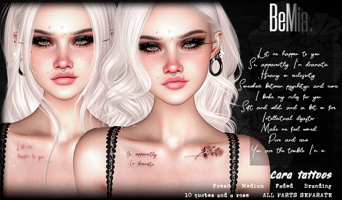 BeMia. Cara tattoos 