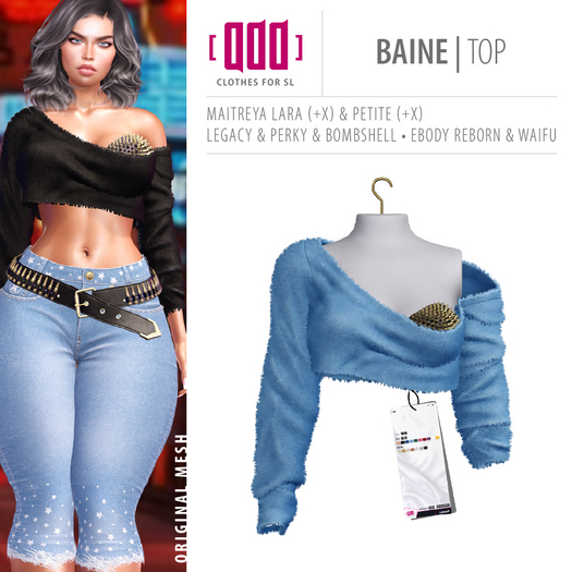 [ADD] Baine Top - BlueL