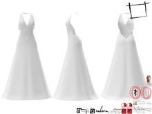 FullPerm Gathered Back Halter Neck Zip Opened Back Long Gown For Maitreya 5.3 LaraX, Ocacin, Slink, Legacy, Ebody Reborn