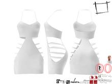 Full Perm Side Cutouts Halter Neck Mini Dress For Maitreya 5.3 LaraX, Ocacin, Slink, Belleza, Legacy, Ebody Reborn