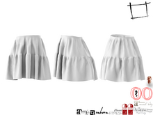 Full Perm Double Tiered Ruffled High Waist Mini Skirt For Maitreya 5.3 LaraX, Slink, Belleza, Legacy, Ebody Reborn