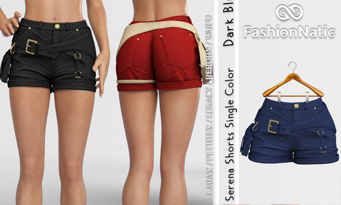 Shorts  Serena Dark Blue - Reborn, Legacy, LaraX, PetiteX FashionNatic
