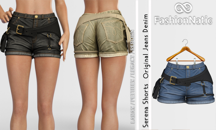 Shorts Serena Original  Denim - Jeans - Reborn, Legacy, LaraX, PetiteX FashionNatic