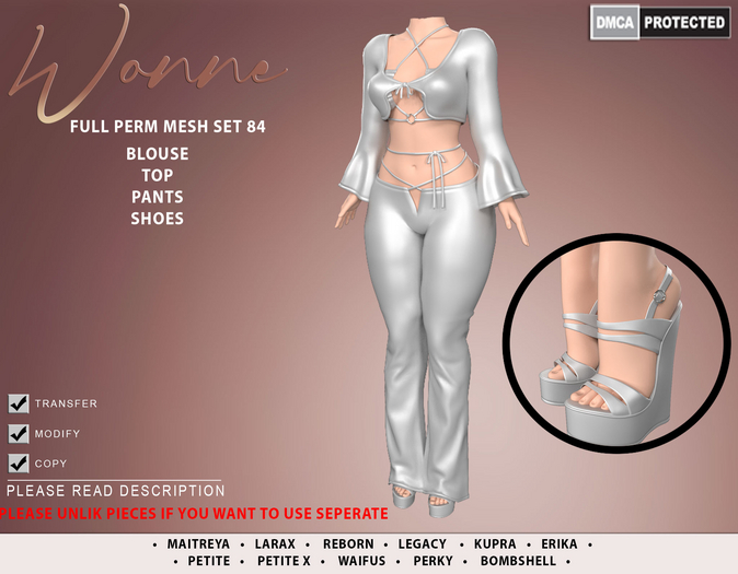WONNE (84) Full Perm Mesh 