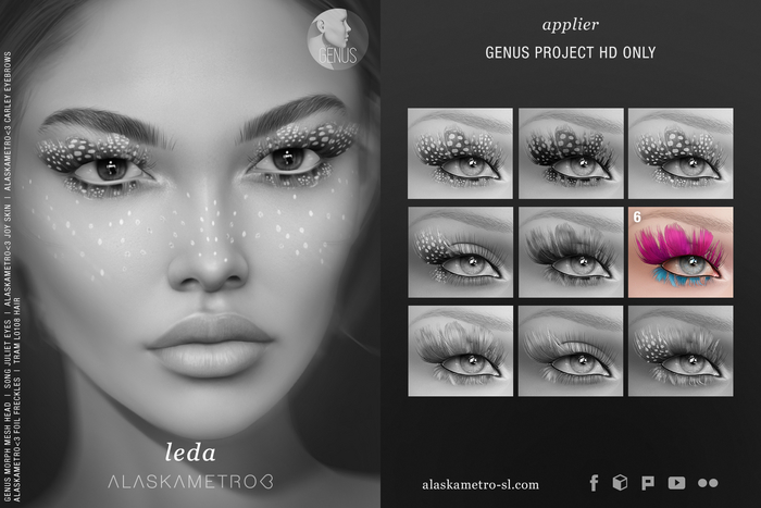 "Leda" feather eyelashes TESTER | GENUS PROJECT applier