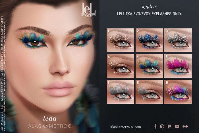 "Leda" feather eyelashes | LELUTKA Evo/EvoX applier