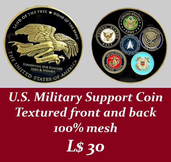 US Military Support Coin
