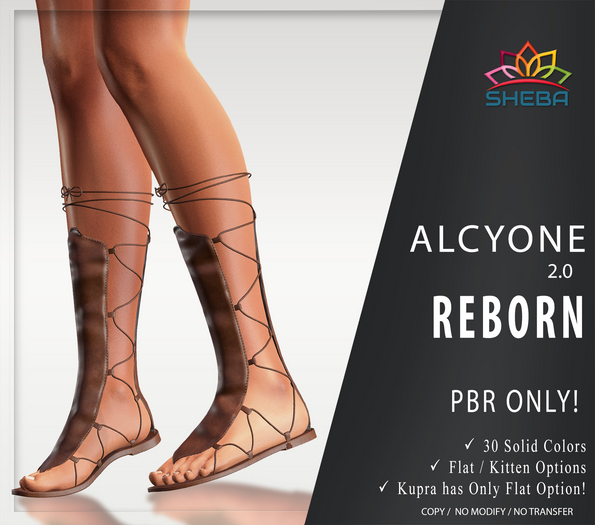 Alcyone Greek Gladiator Sandals 2.0 (Fatpack) ~ Reborn /PBR Only!