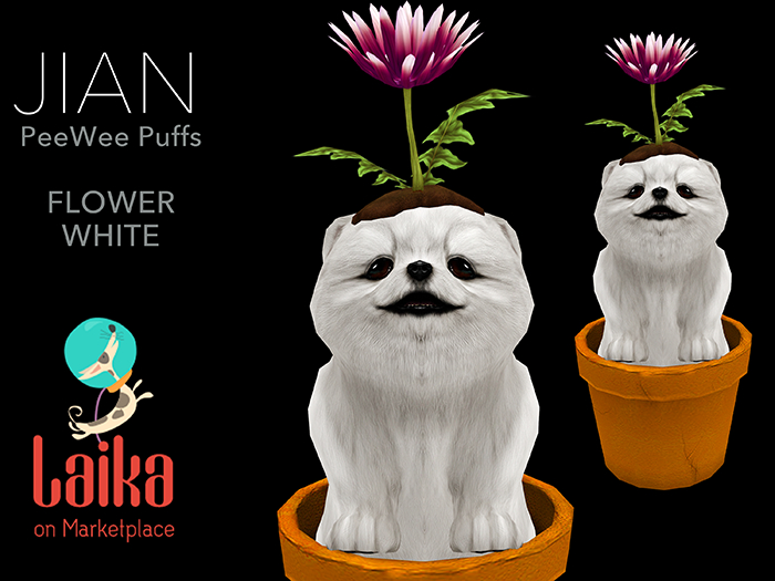 JIAN PeeWee Puffs :: Flower White