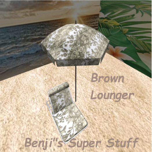 Beach Chair Brown Floral