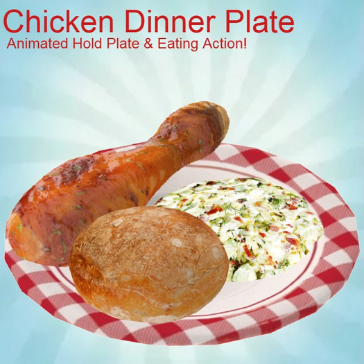 Dinner Plate with Animation CHICKEN (ADD)