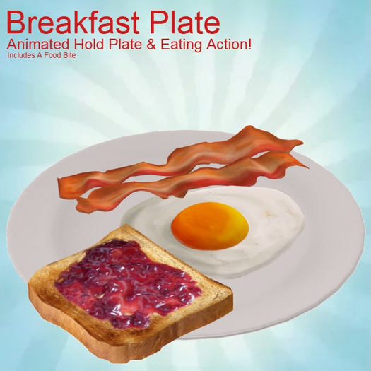 Dinner Plate with Animation BREAKFAST (ADD)