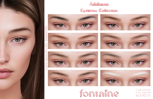 Fontaine Cosmetics - Addison Eyebrow Collection - DEMO