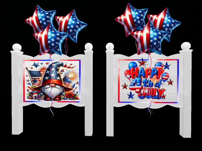 MC July 4th Garden Sign Set