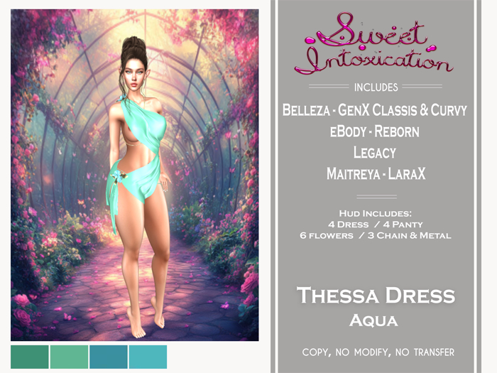 ::Sweet Intoxication:: Thessa Dress - Aqua