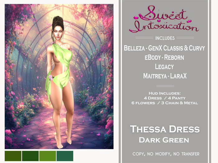 ::Sweet Intoxication:: Thessa Dress - Dark Green