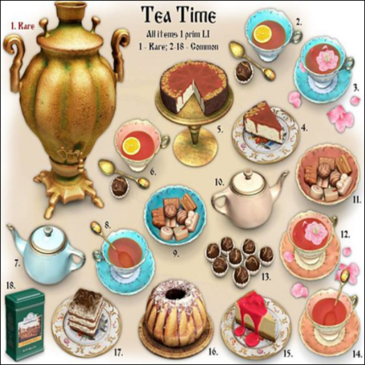 T/G OW (Old World) Tea Time Set 2-18 No Rare