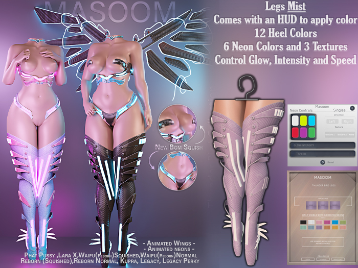 [[ Masoom ]] Thunder Bird Legs - Mist