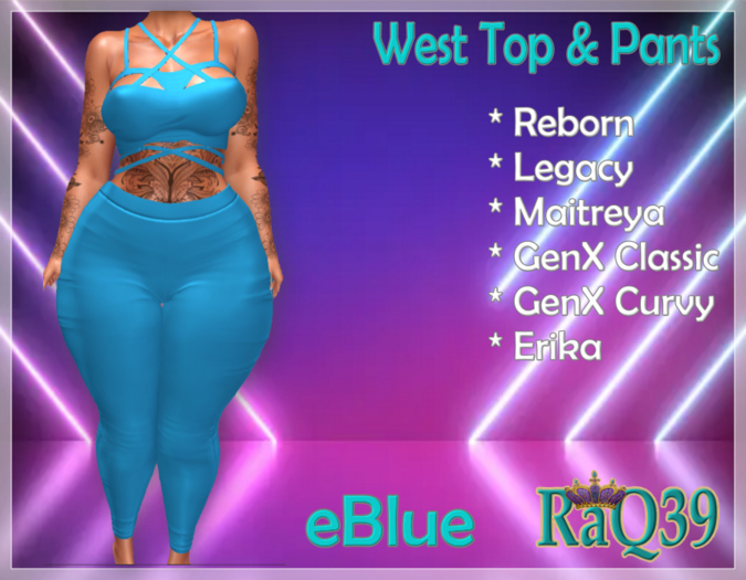 [R39] West Top & Pants-eBlue