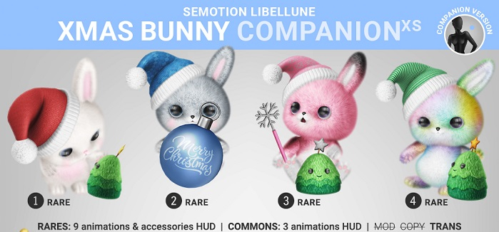 2. SEmotion Libellune Xmas Bunny XS Companion RARE