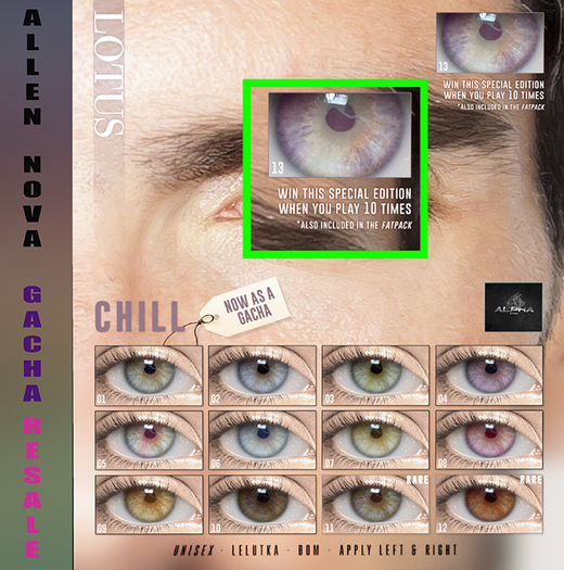 13. LOTUS. Chill Eyes [rezz me] SPECIAL - SALE ! ◔◡◔