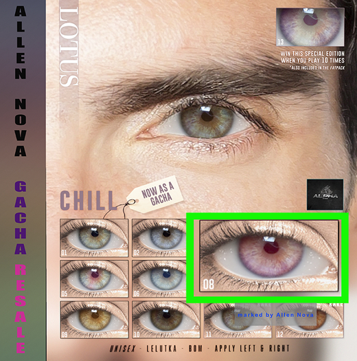 08. LOTUS. Chill Eyes [rezz me] - SALE ! ◔◡◔