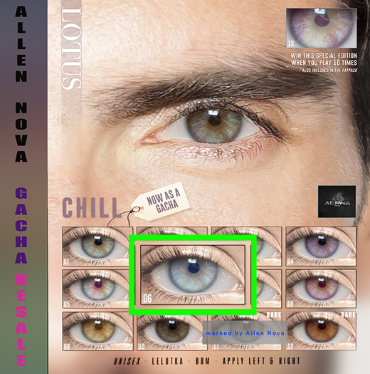 06. LOTUS. Chill Eyes [rezz me] - SALE ! ◔◡◔