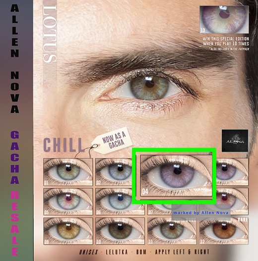 04. LOTUS. Chill Eyes [rezz me] - SALE ! ◔◡◔