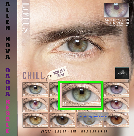 03. LOTUS. Chill Eyes [rezz me] - SALE ! ◔◡◔