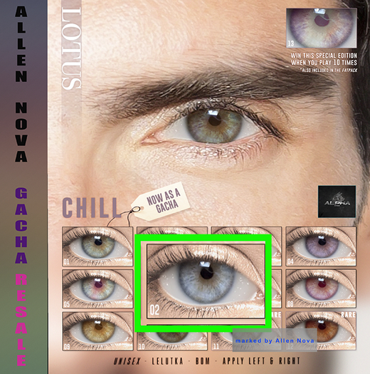 02. LOTUS. Chill Eyes [rezz me] - SALE ! ◔◡◔