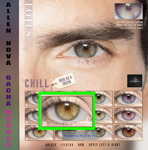 09. LOTUS. Chill Eyes [rezz me] - SALE ! ◔◡◔