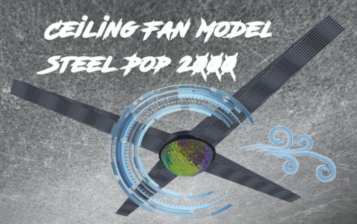 Ceiling Fan Light Model Steel Pop 2000 - V 1.2
