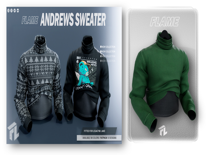 Flame Andrews Sweater Green