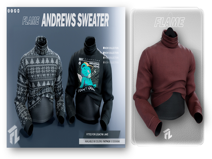 Flame Andrews Sweater Wine