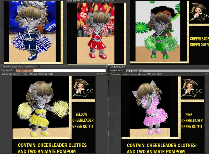 5 CHEERLEADERS OUTFIT