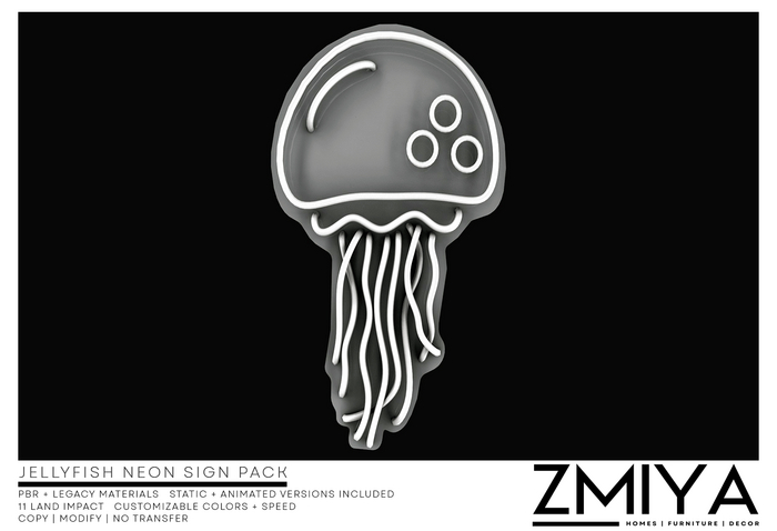 ZMIYA Jellyfish Neon Sign Pack