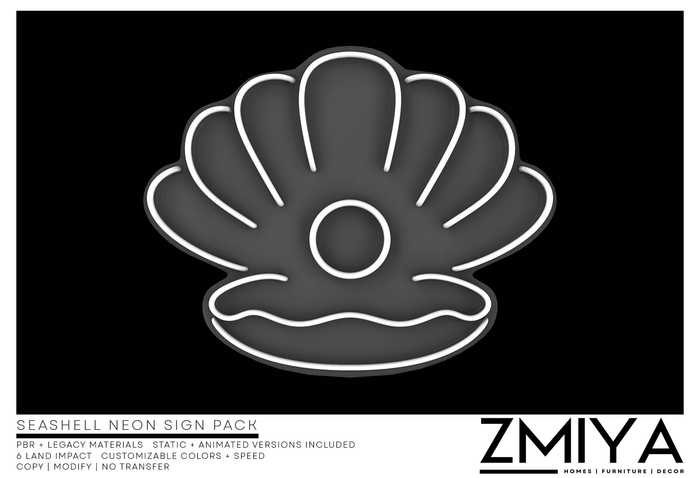 ZMIYA Seashell Neon Sign Pack