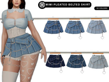 Addams - Mimi Pleated Belted Skirt #FATPACK