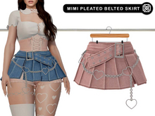 Addams - Mimi Pleated Belted Skirt #03