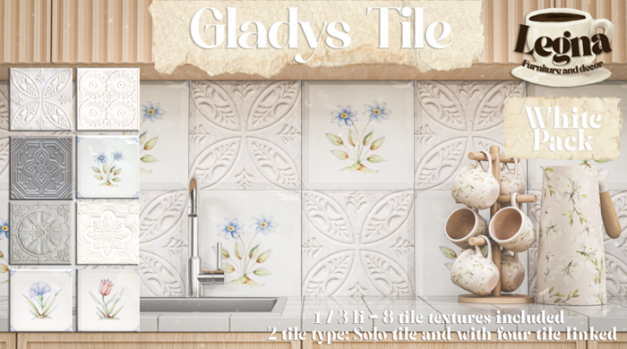 - Legna - Gladys Tile Set (White Pack)