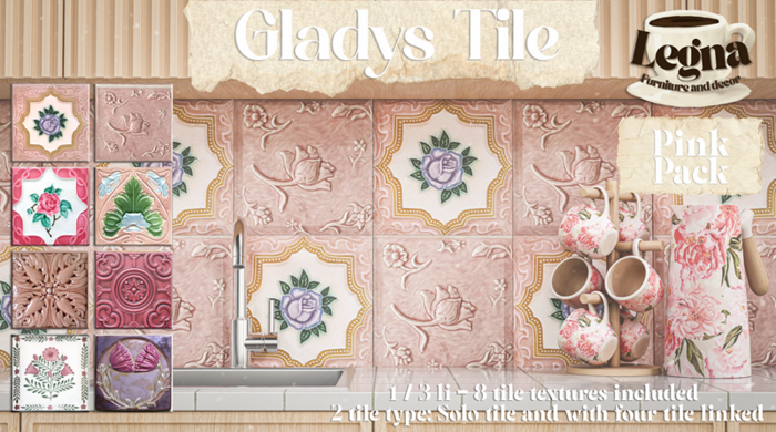 - Legna - Gladys Tile Set (Pink Pack)