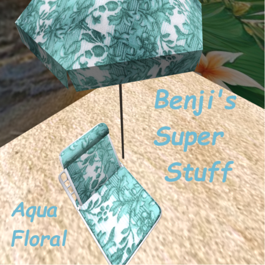 Beach Chair Aqua Floral