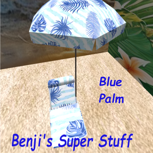 Beach Chair Blue Palm