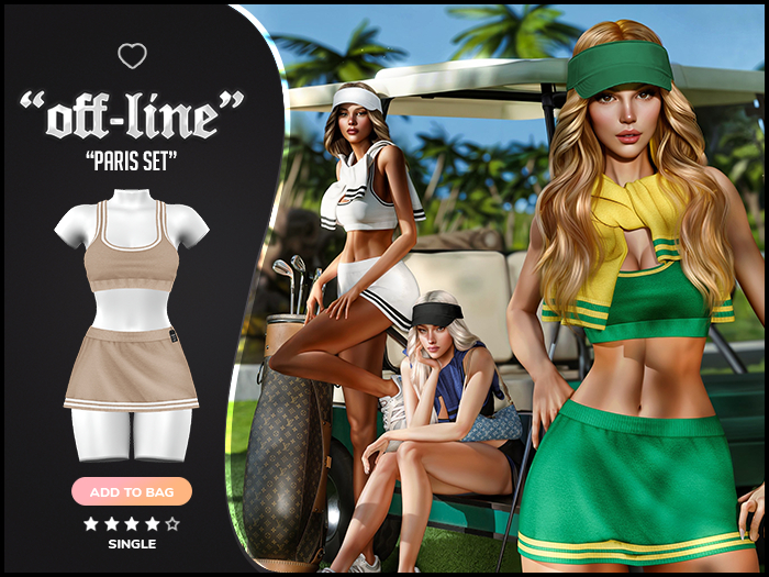 "Off-Line" x "Paris" Set / Cream