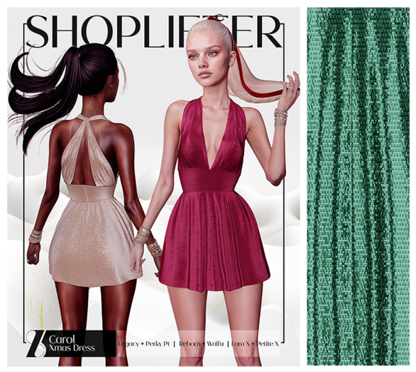 [SHOPLIFTER] - 'Carol' Xmas Dress / Green