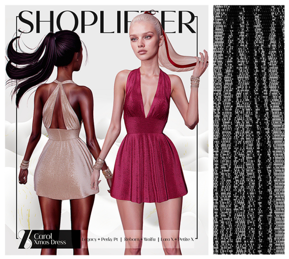 [SHOPLIFTER] - 'Carol' Xmas Dress / Black