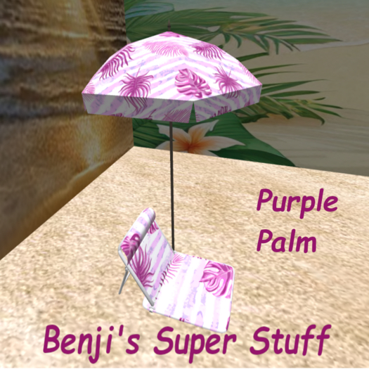 Beach Chair Purple Palm